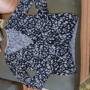 GAP Soft Cotton Animal Print Long Sleeve Cardigan SZ Medium